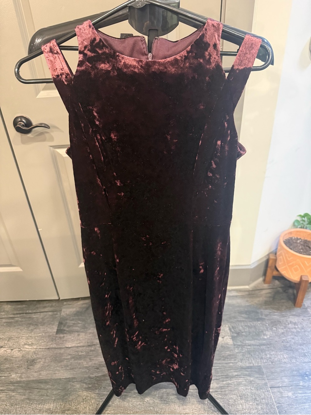 Velvet Deep Wine Women's Dress